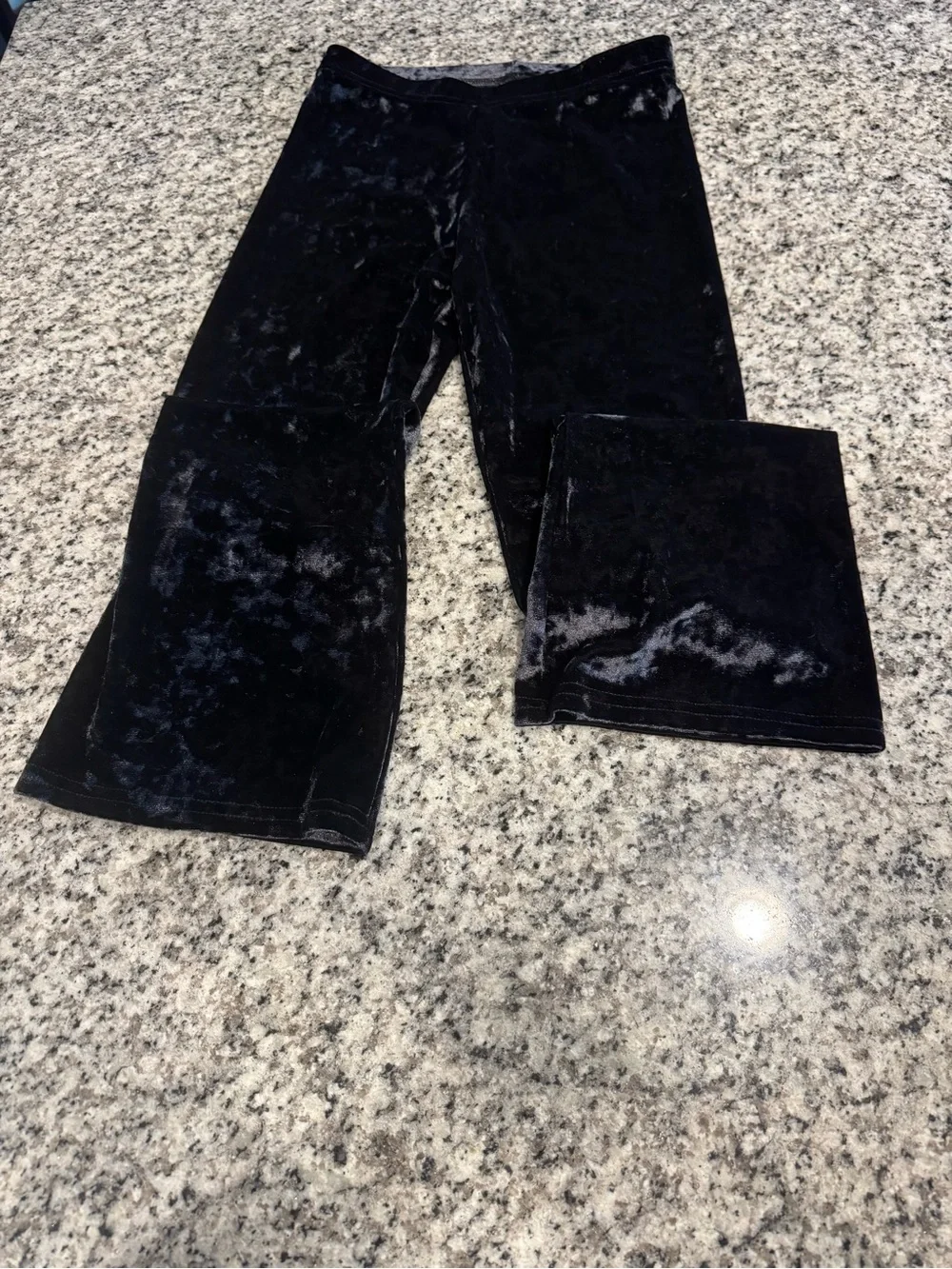 Old Navy Girl’s Black Velvet-Look Wide Leg Pants NWT
